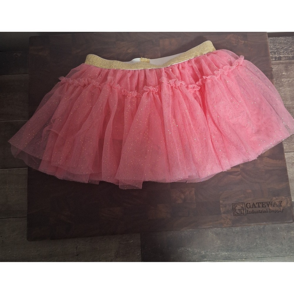 Juicy Couture Baby Girls Pink Tulle Glitter Skort Skirt Shorts Ruffle 18M